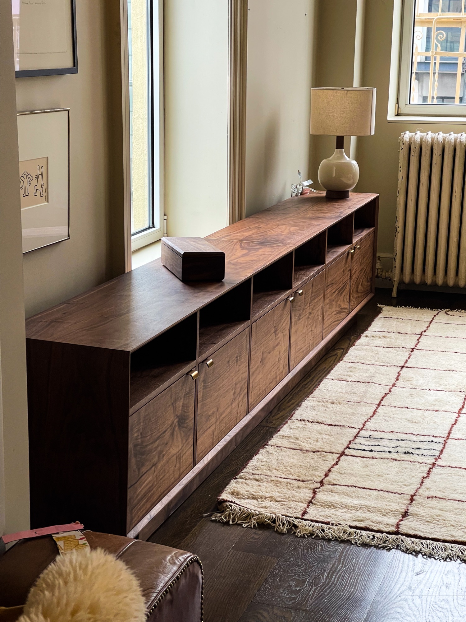 Credenza in warm afternoon light